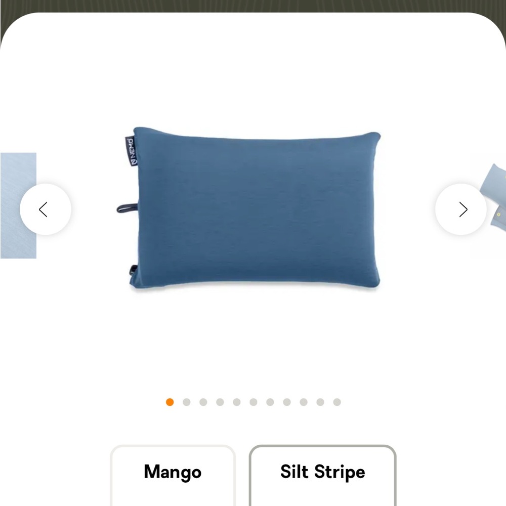 Nemo Fillo backpacking & camping packable lightweight pillow blue